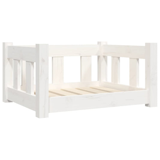 Dog bed white 55.5x45.5x28 cm solid pine
