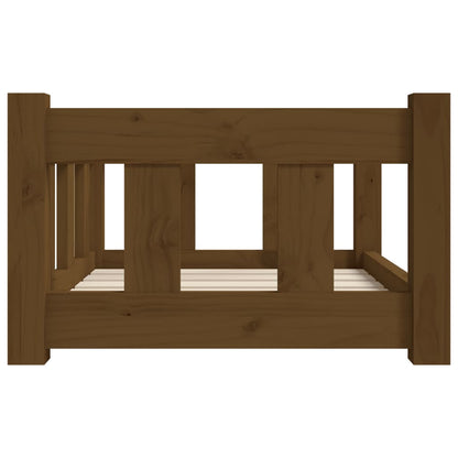 Dog bed honey brown 55.5x45.5x28 cm solid pine