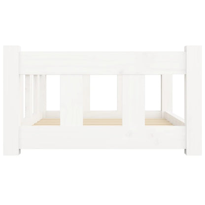 Dog bed white 65.5x50.5x28 cm solid pine