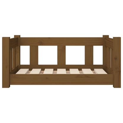 Dog bed honey brown 65.5x50.5x28 cm solid pine