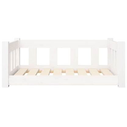 Dog bed white 75.5x55.5x28 cm solid pine