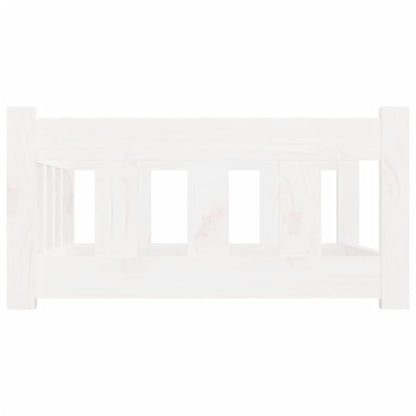 Dog bed white 75.5x55.5x28 cm solid pine