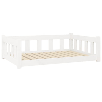 Dog bed white 95.5x65.5x28 cm solid pine