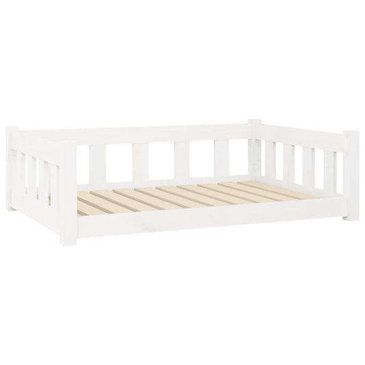 Dog bed white 95.5x65.5x28 cm solid pine