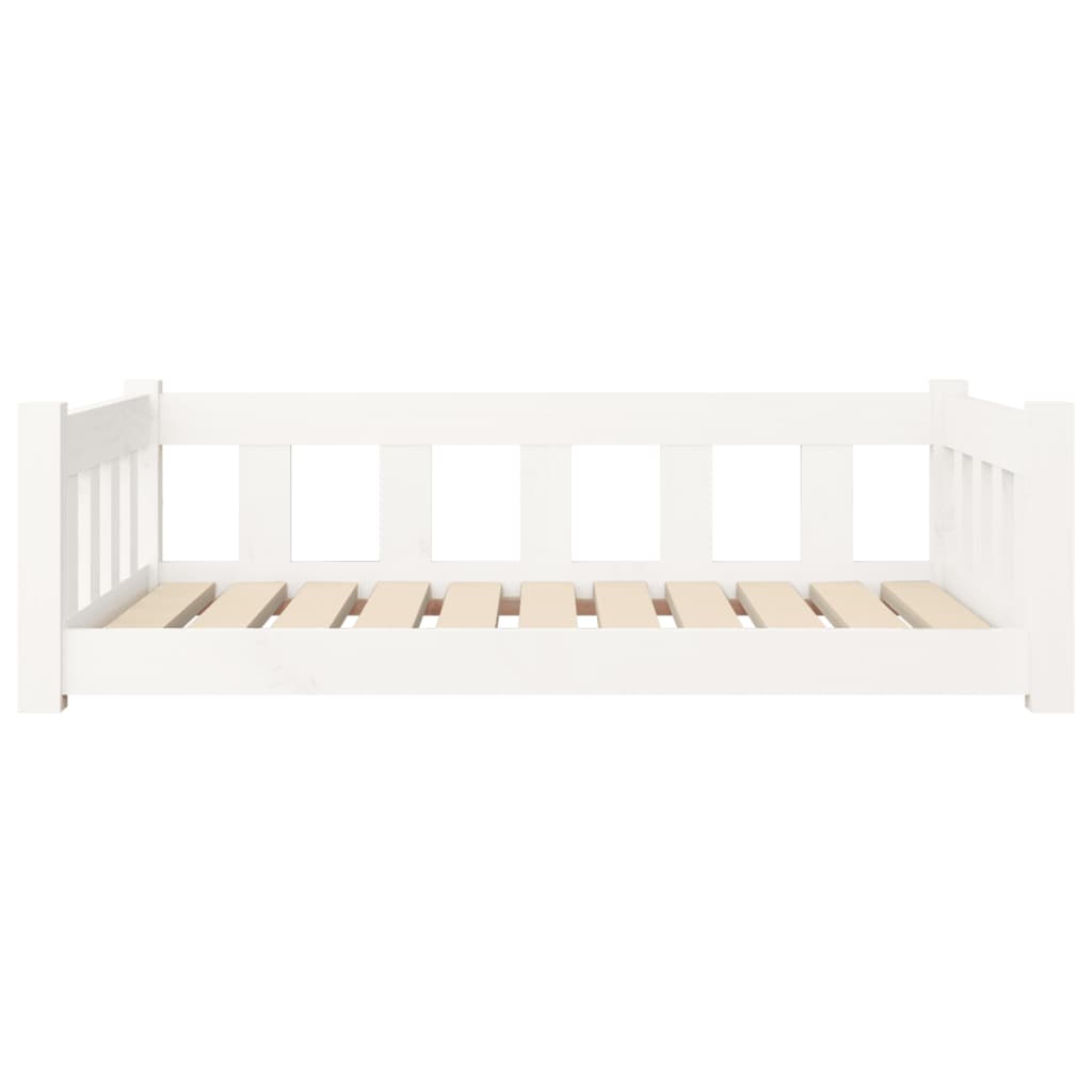 Dog bed white 95.5x65.5x28 cm solid pine