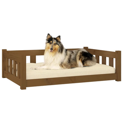 Dog bed honey brown 95.5x65.5x28 cm solid pine