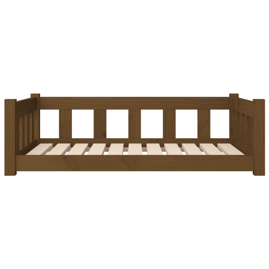 Dog bed honey brown 95.5x65.5x28 cm solid pine