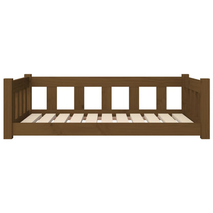 Dog bed honey brown 95.5x65.5x28 cm solid pine