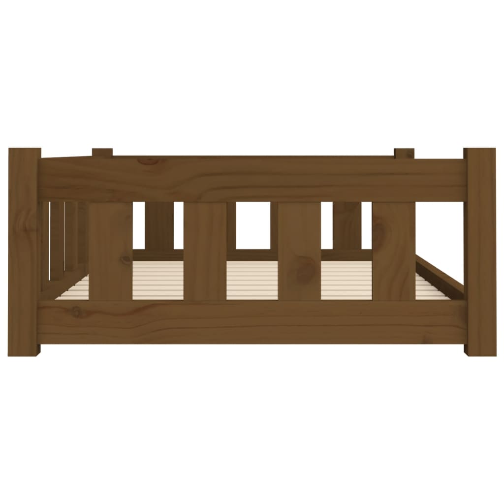 Dog bed honey brown 95.5x65.5x28 cm solid pine