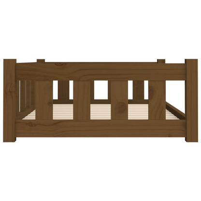 Dog bed honey brown 95.5x65.5x28 cm solid pine