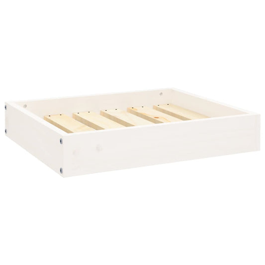 Dog bed white 51.5x44x9 cm solid pine