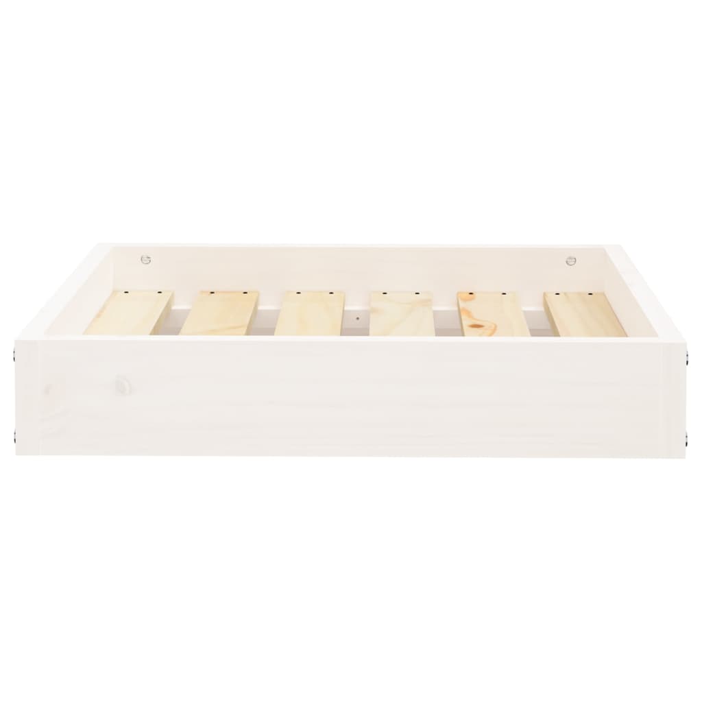 Dog bed white 51.5x44x9 cm solid pine