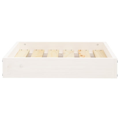 Dog bed white 51.5x44x9 cm solid pine
