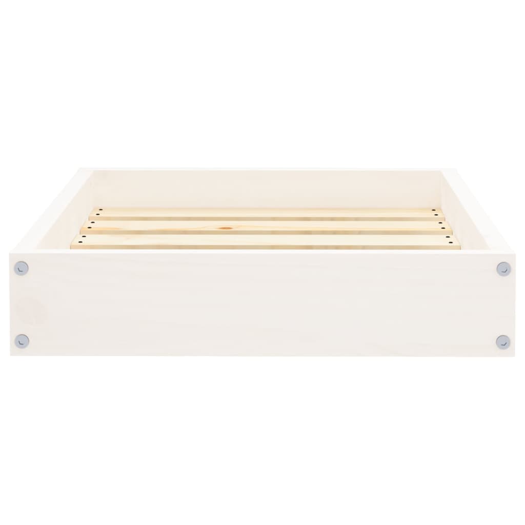 Dog bed white 51.5x44x9 cm solid pine