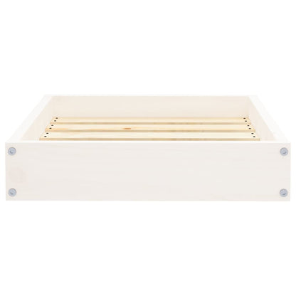 Dog bed white 51.5x44x9 cm solid pine
