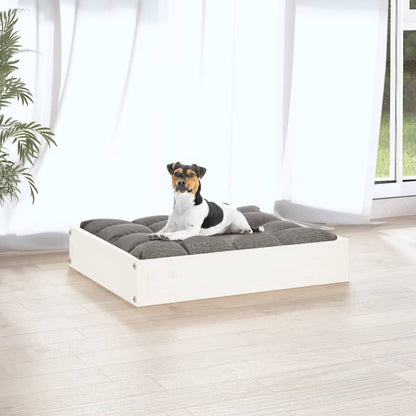 Dog bed white 51.5x44x9 cm solid pine