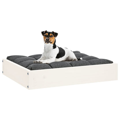 Dog bed white 51.5x44x9 cm solid pine
