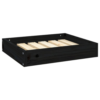 Dog bed black 51.5x44x9 cm solid pine