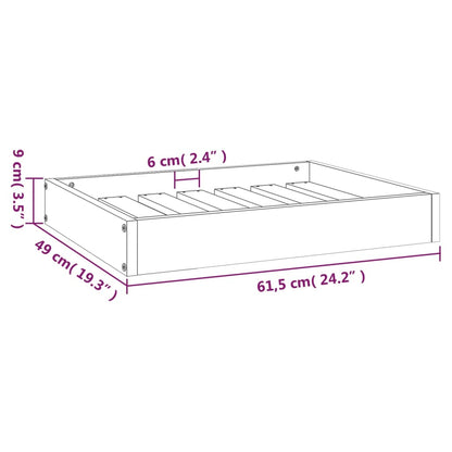 Dog bed 61.5x49x9 cm solid pine