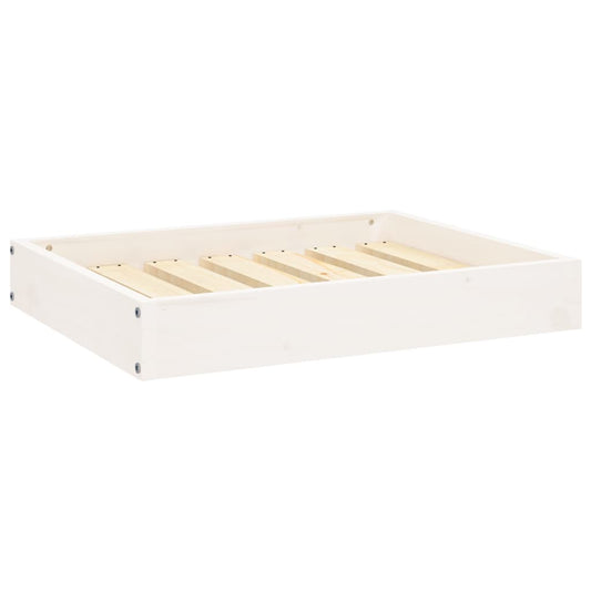 Dog bed white 61.5x49x9 cm solid pine