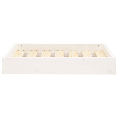 Dog bed white 61.5x49x9 cm solid pine