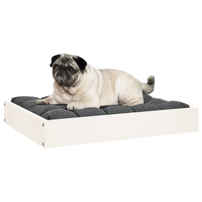 Dog bed white 61.5x49x9 cm solid pine