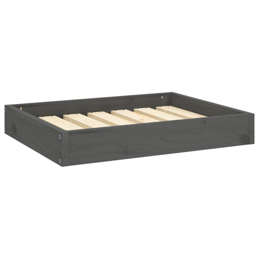 Dog bed gray 61.5x49x9 cm solid pine