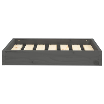 Dog bed gray 61.5x49x9 cm solid pine