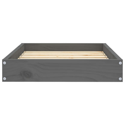 Dog bed gray 61.5x49x9 cm solid pine