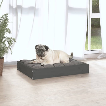 Dog bed gray 61.5x49x9 cm solid pine