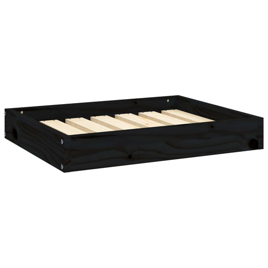 Dog bed black 61.5x49x9 cm solid pine