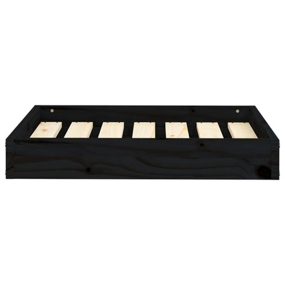 Dog bed black 61.5x49x9 cm solid pine