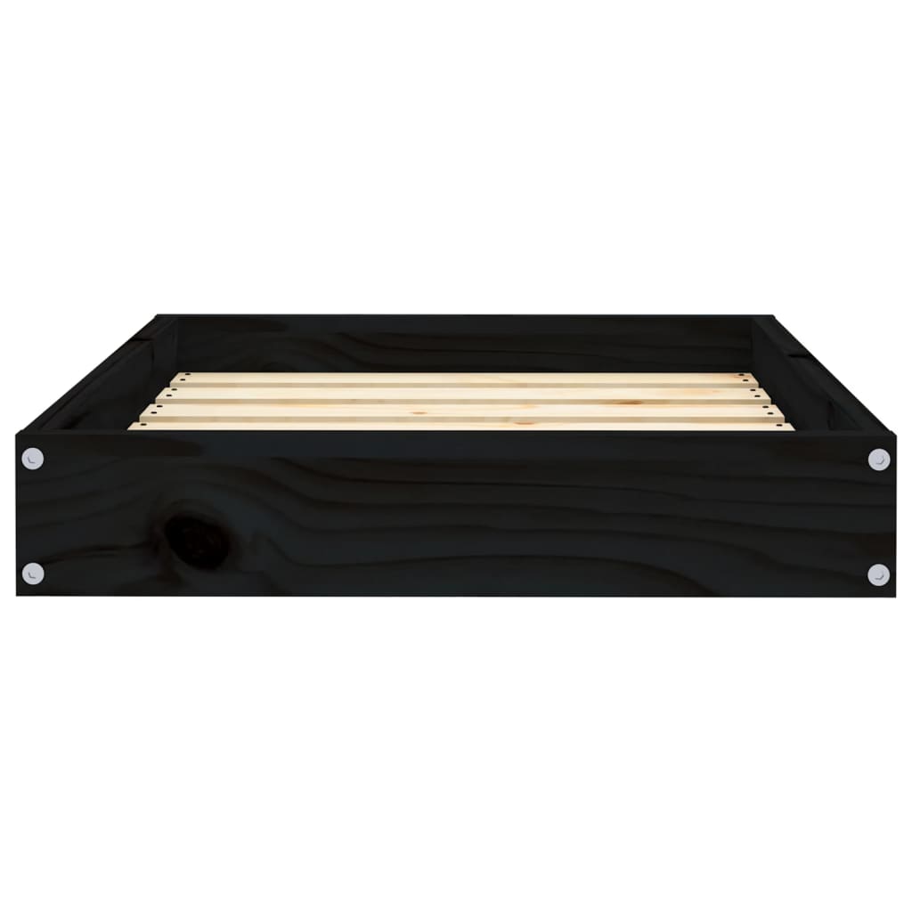 Dog bed black 61.5x49x9 cm solid pine
