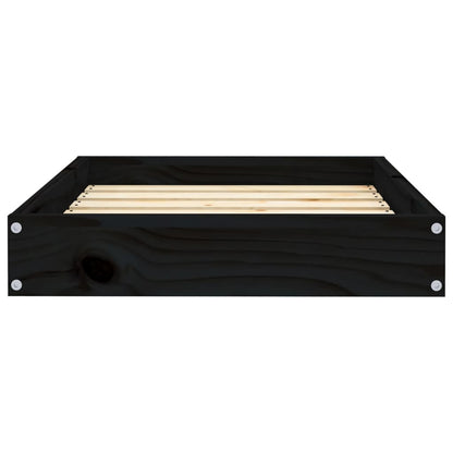 Dog bed black 61.5x49x9 cm solid pine