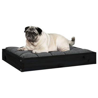 Dog bed black 61.5x49x9 cm solid pine
