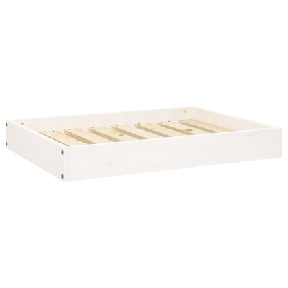 Dog bed white 71.5x54x9 cm solid pine