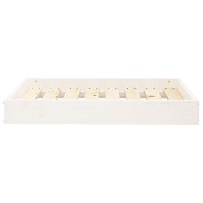 Dog bed white 71.5x54x9 cm solid pine