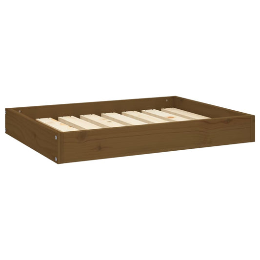 Dog bed honey brown 71.5x54x9 cm solid pine