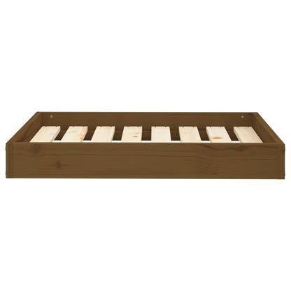 Dog bed honey brown 71.5x54x9 cm solid pine