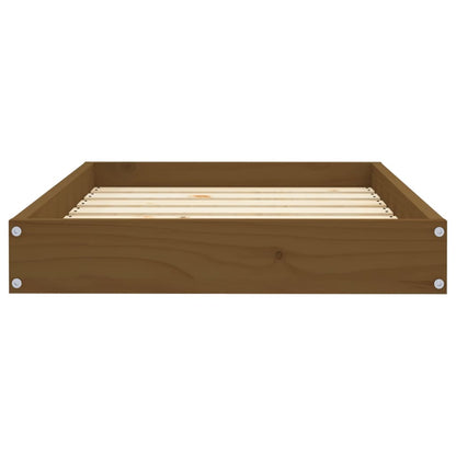 Dog bed honey brown 71.5x54x9 cm solid pine