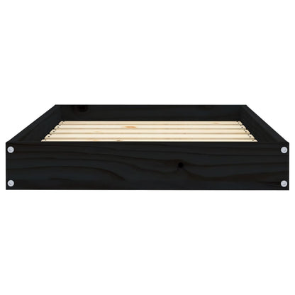 Dog bed black 71.5x54x9 cm solid pine