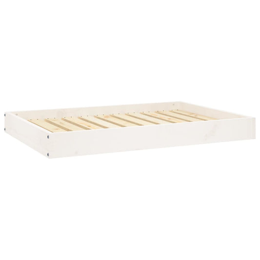 Dog bed white 91.5x64x9 cm solid pine