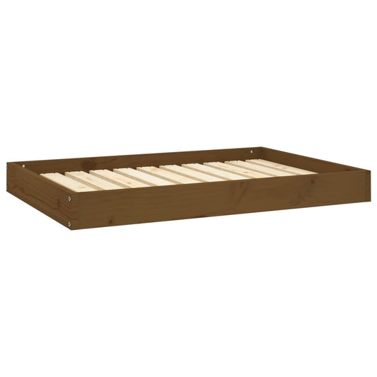 Dog bed honey brown 91.5x64x9 cm solid pine