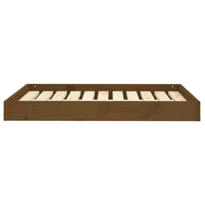 Dog bed honey brown 91.5x64x9 cm solid pine