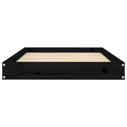 Dog bed black 91.5x64x9 cm solid pine