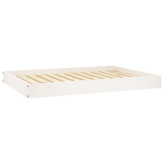 Dog bed white 101.5x74x9 cm solid pine