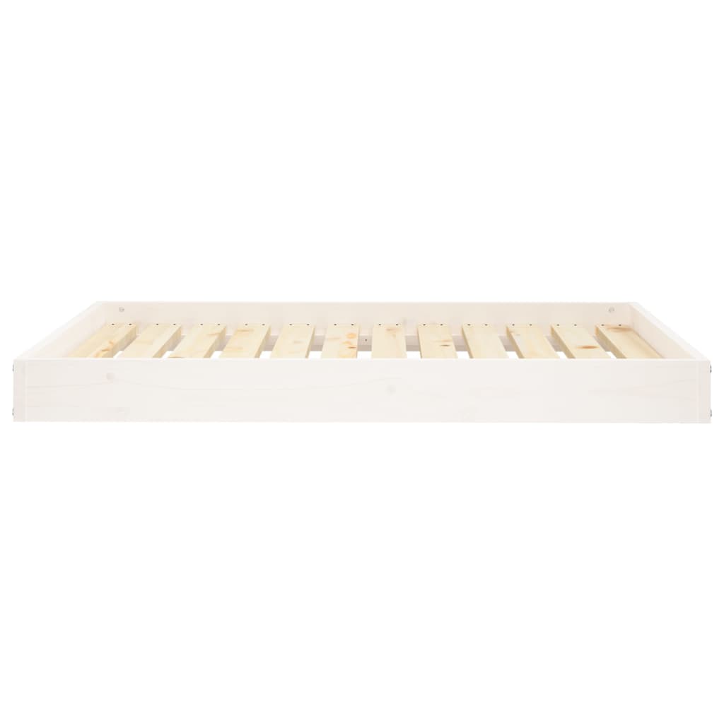 Dog bed white 101.5x74x9 cm solid pine