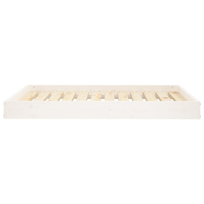 Dog bed white 101.5x74x9 cm solid pine