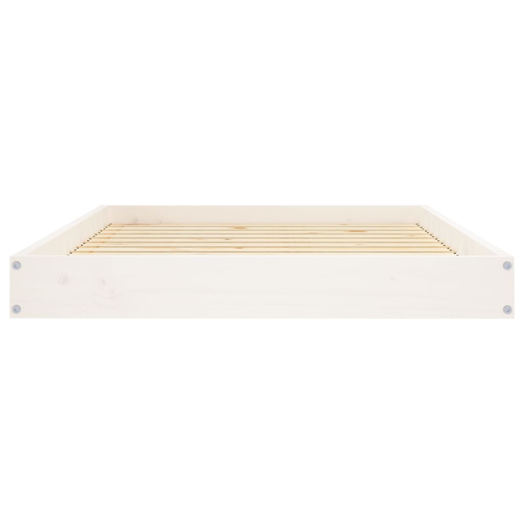 Dog bed white 101.5x74x9 cm solid pine