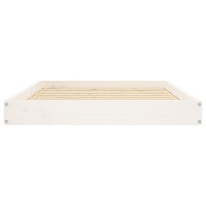Dog bed white 101.5x74x9 cm solid pine